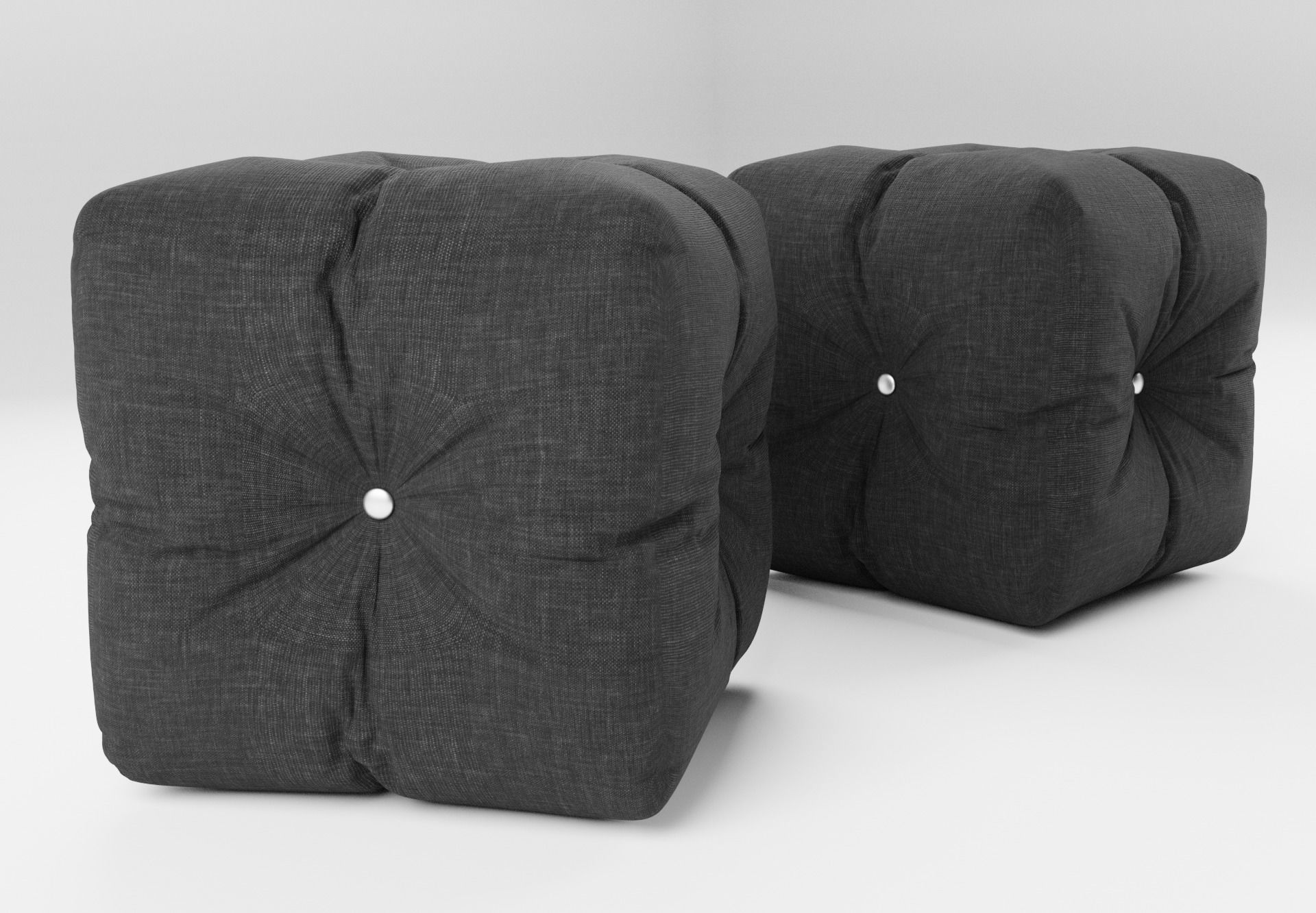 Pouf - fabric 3D model_3