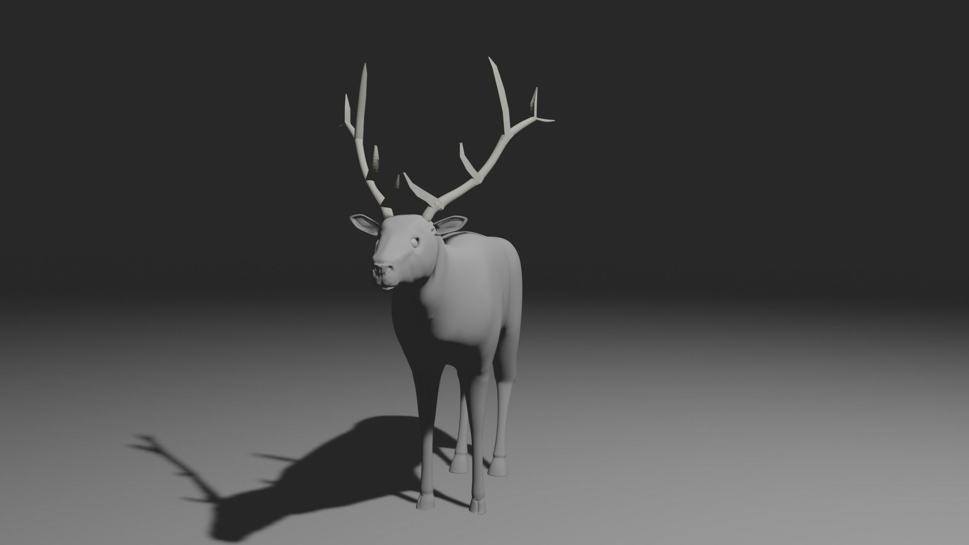 Elk  the big deer 3D model_2