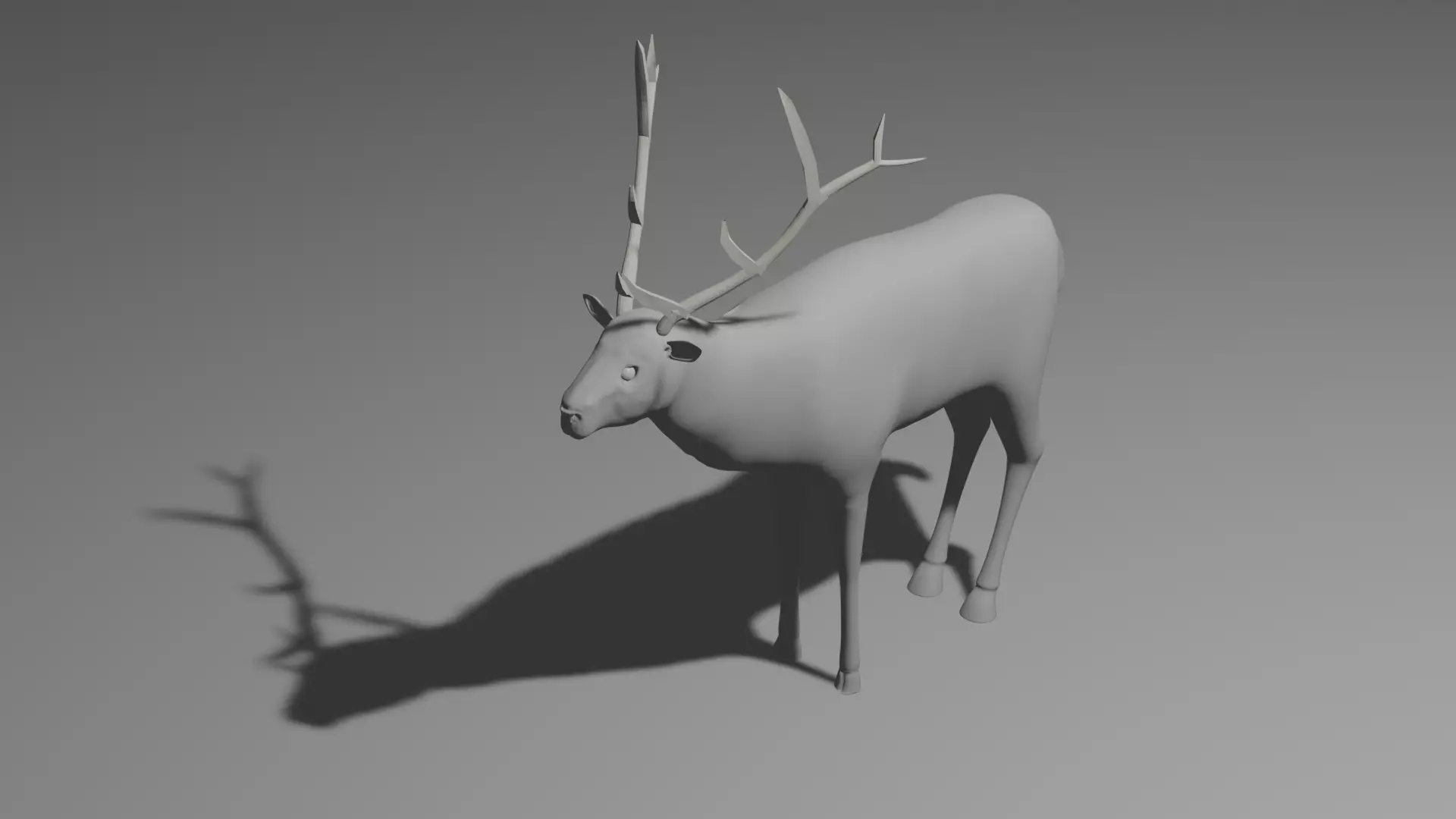 Elk  the big deer 3D model_0