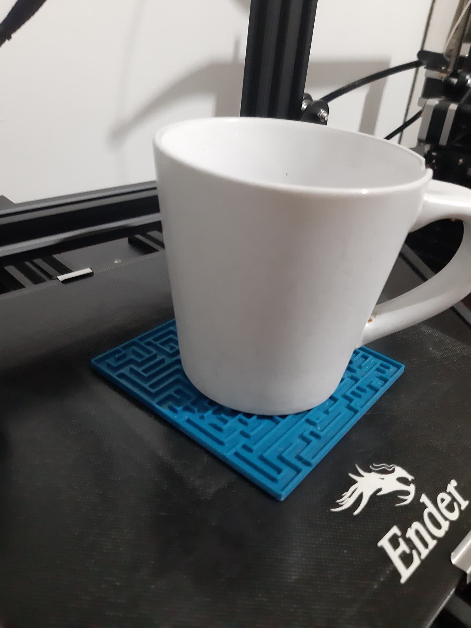 Coaster Labyrinth 3D print model_5