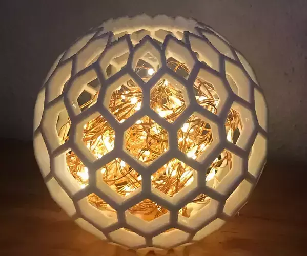 Shadow Light Lamp - hexagon