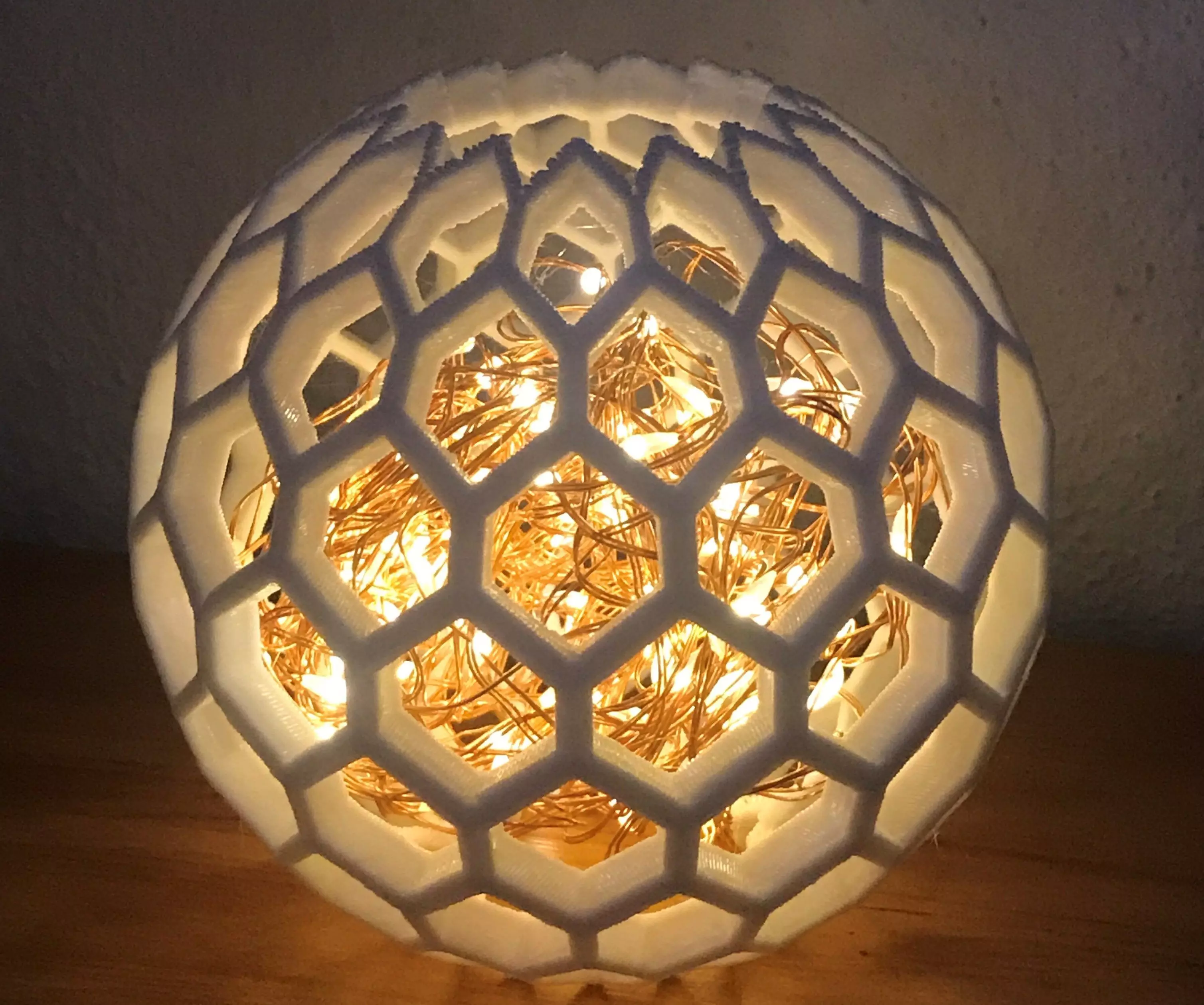 Shadow Light Lamp - hexagon 3D print model