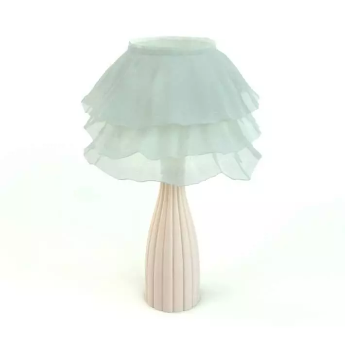 Skinny White Lamp 3D model_0