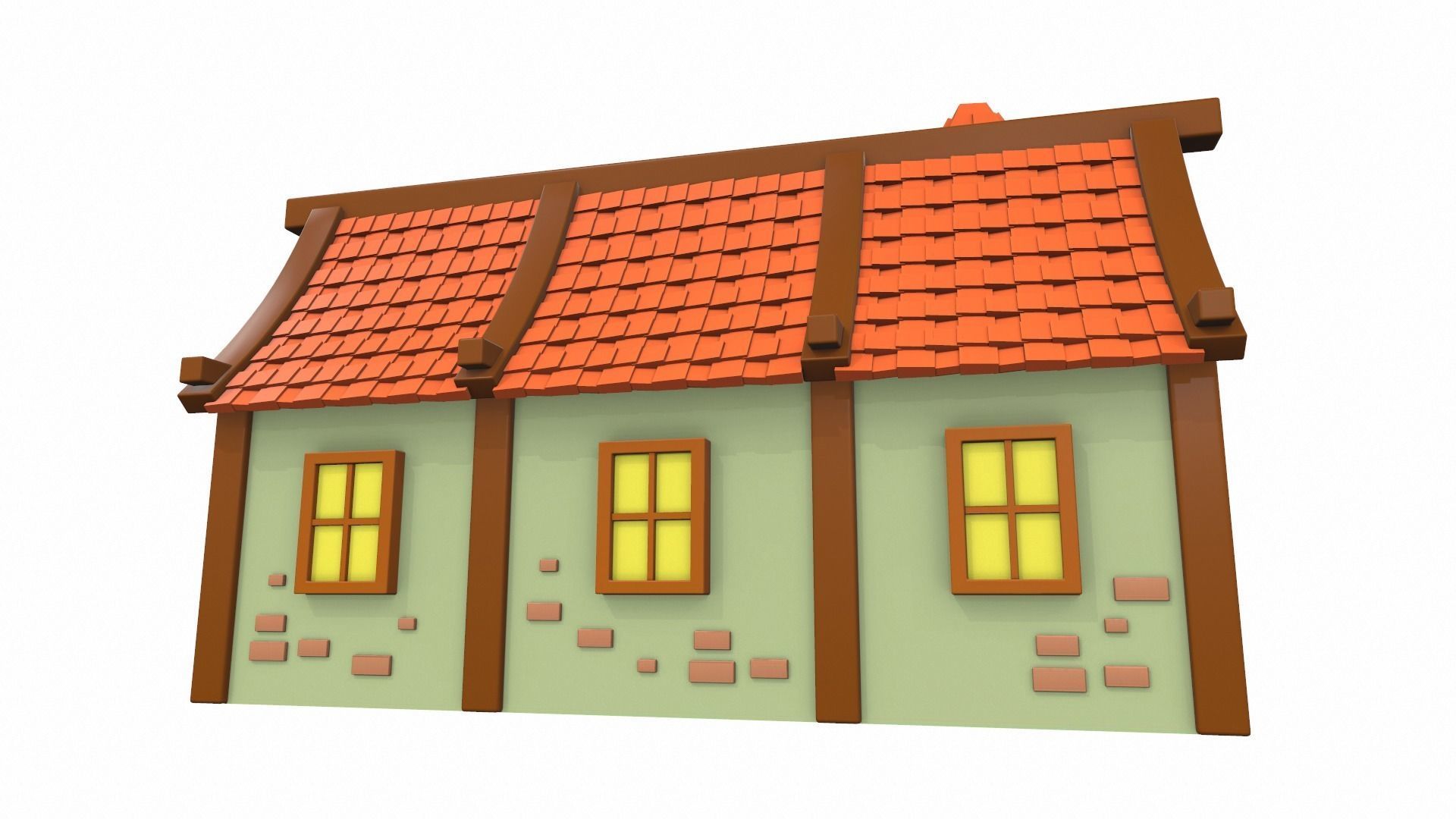 Cartoon house 06 3D model_3
