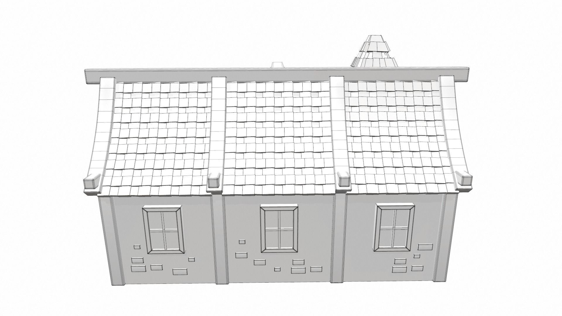 Cartoon house 06 3D model_16