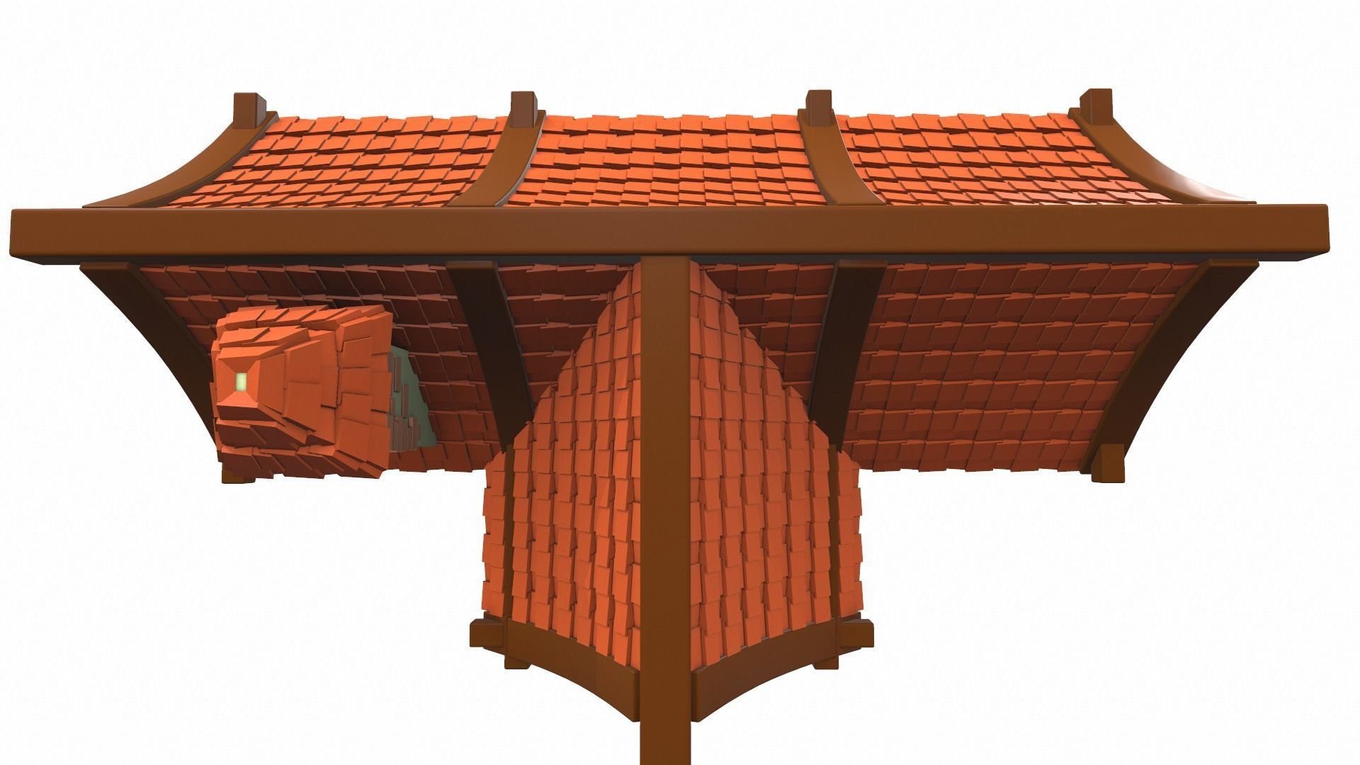 Cartoon house 06 3D model_7