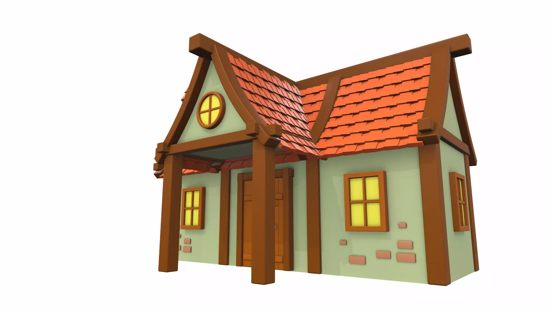 Cartoon house 06 3D model_0