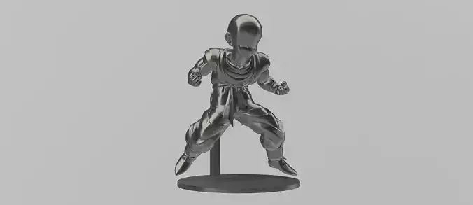 Krillin silver sculpture