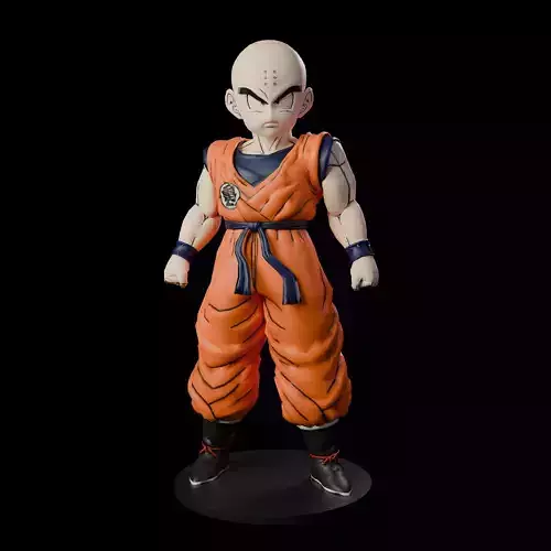 Krillin Dragon Ball Z  3D Print Model STL Ready to Print