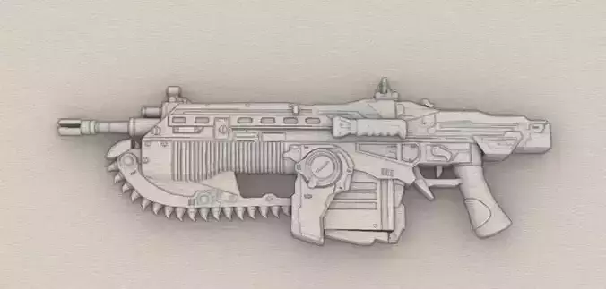 Mark 3 Lancer Gears of War 3D print model