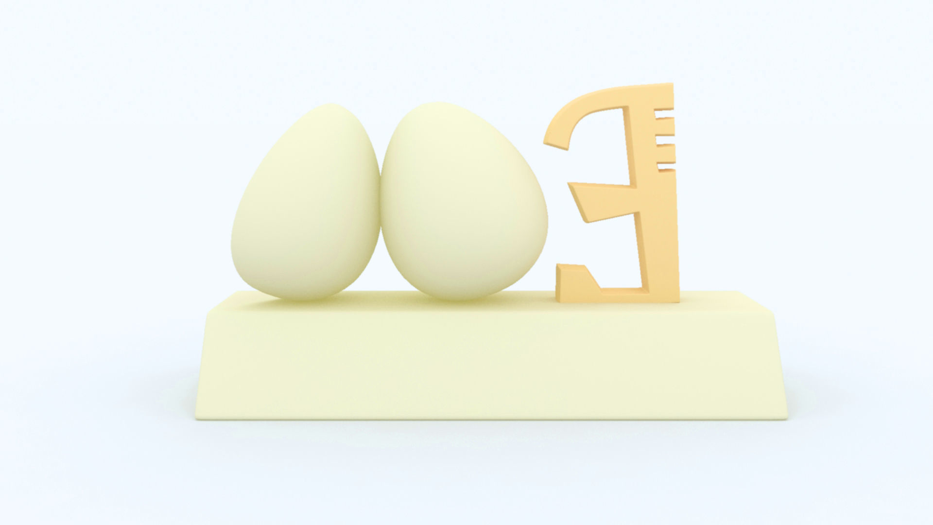 E for Egg Model 3D print model_3