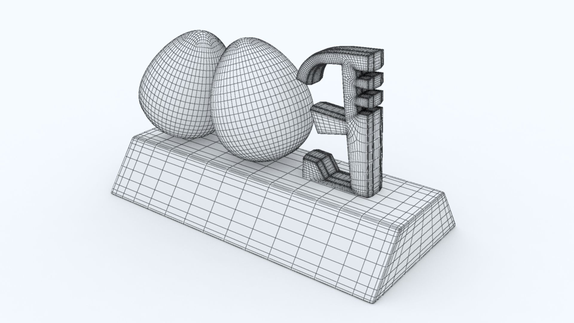 E for Egg Model 3D print model_6