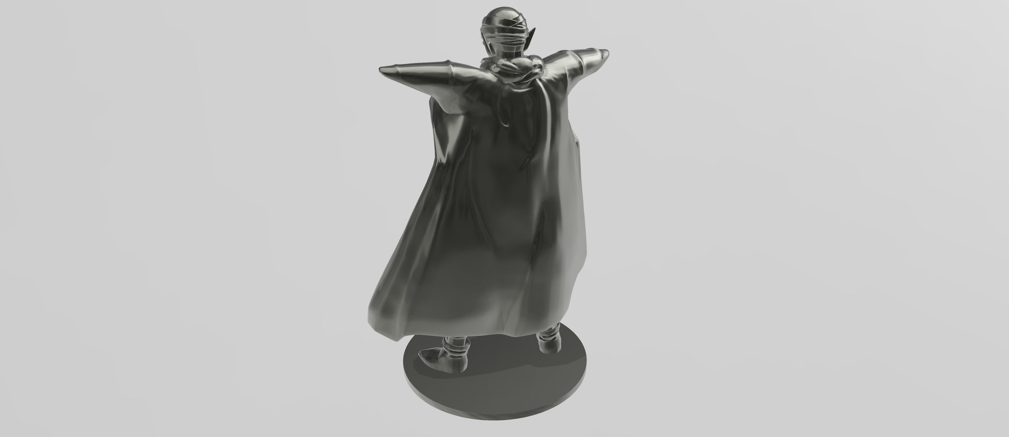Piccolo silver statue 3D print model_3