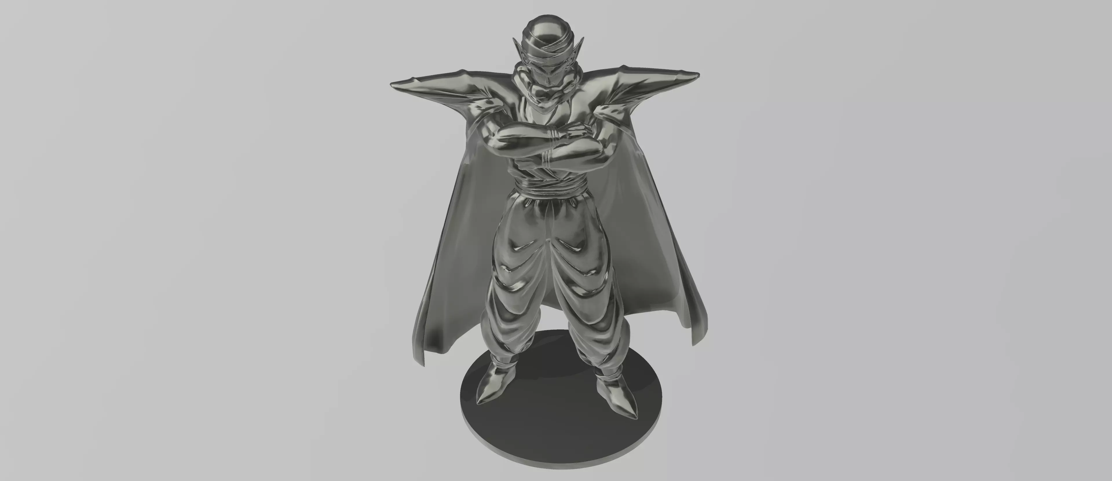 Piccolo silver statue 3D print model_0