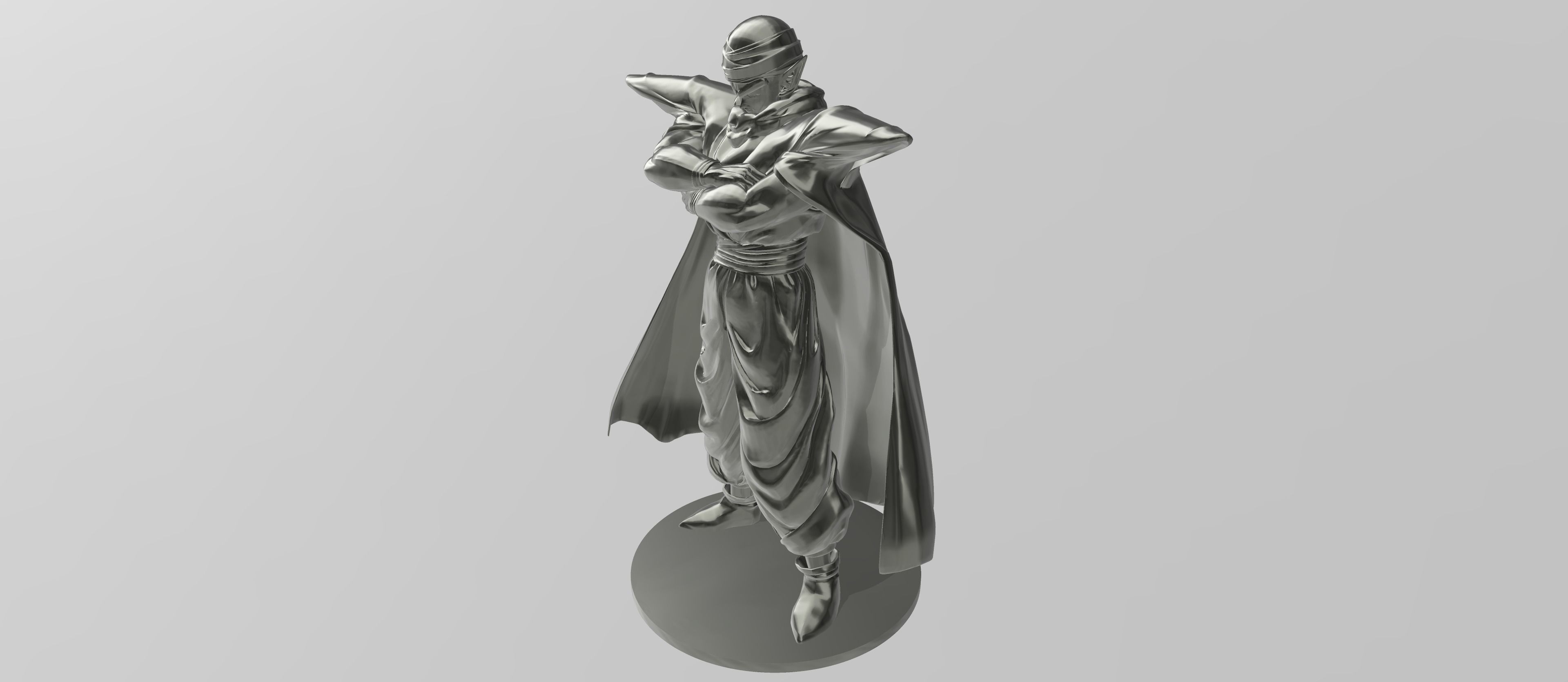 Piccolo silver statue 3D print model_1