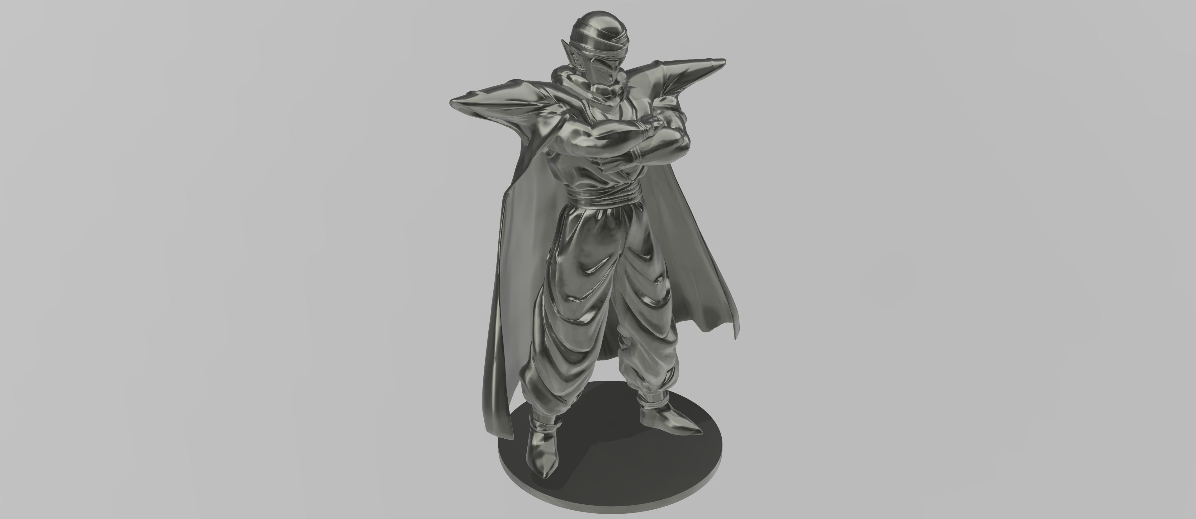 Piccolo silver statue 3D print model_5