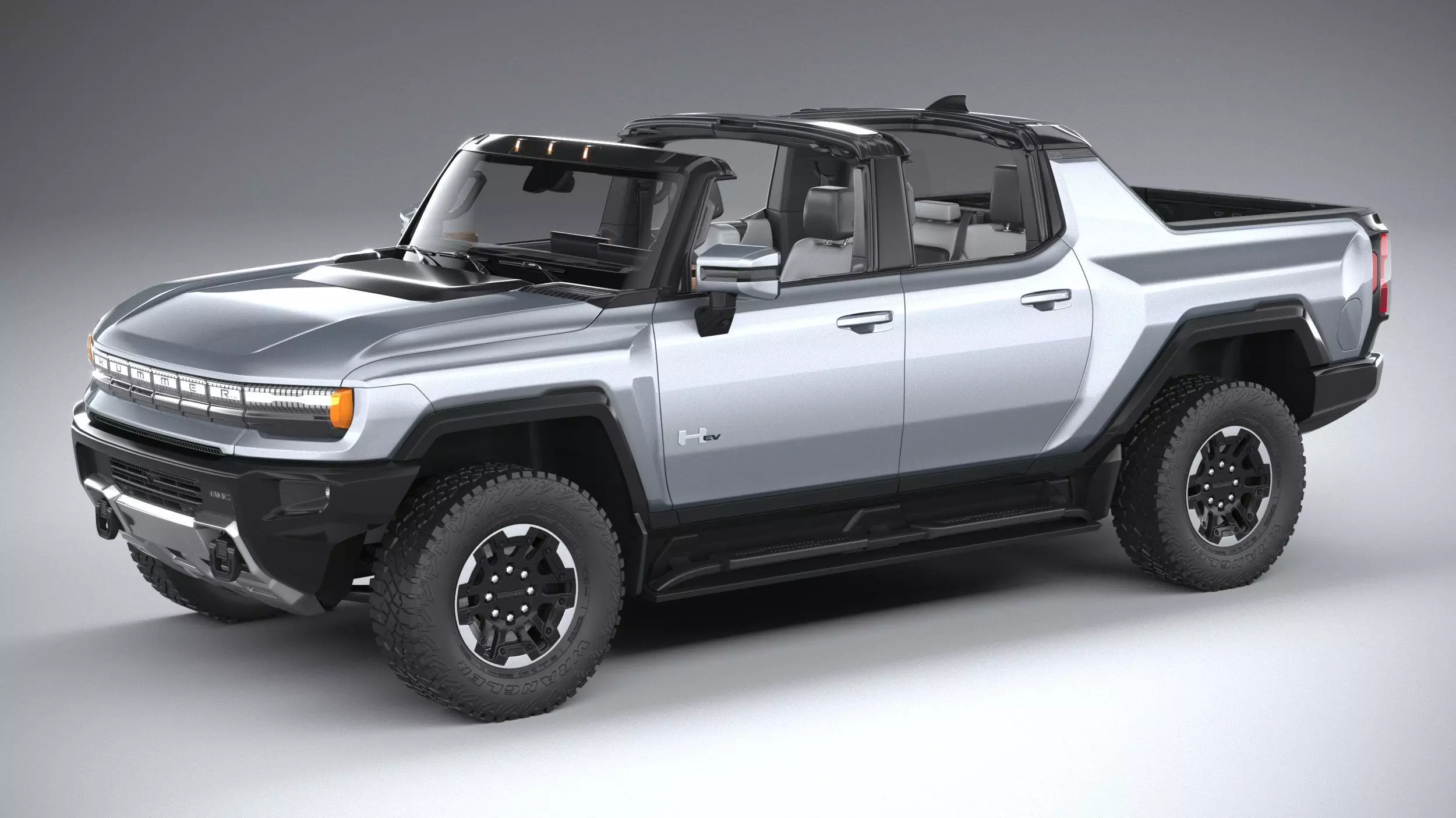 Hummer EV 2022 with interior 3D model
