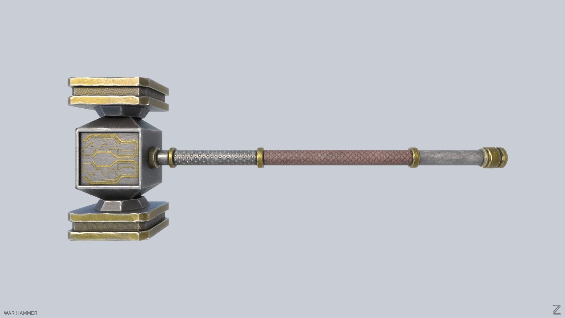 War Hammer Low-poly 3D model_4