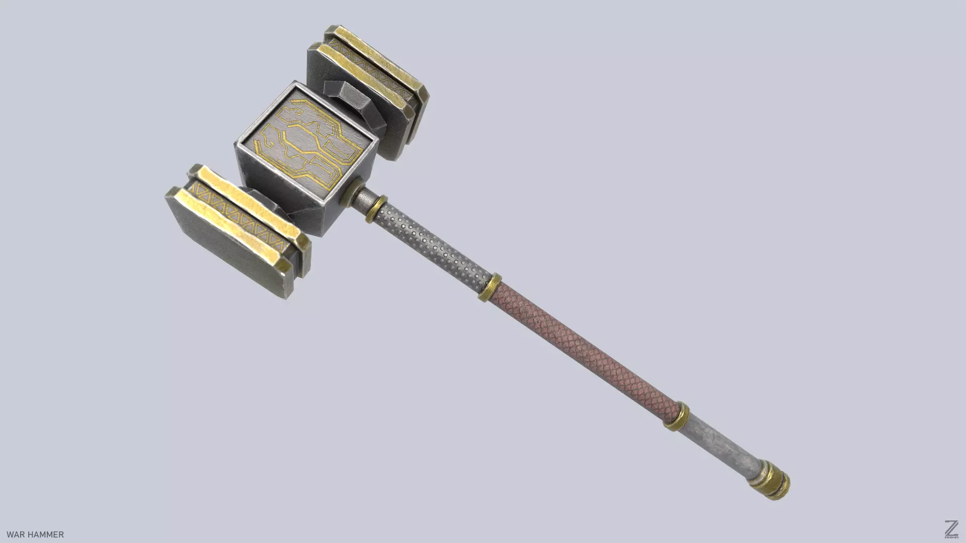 War Hammer Low-poly 3D model_0