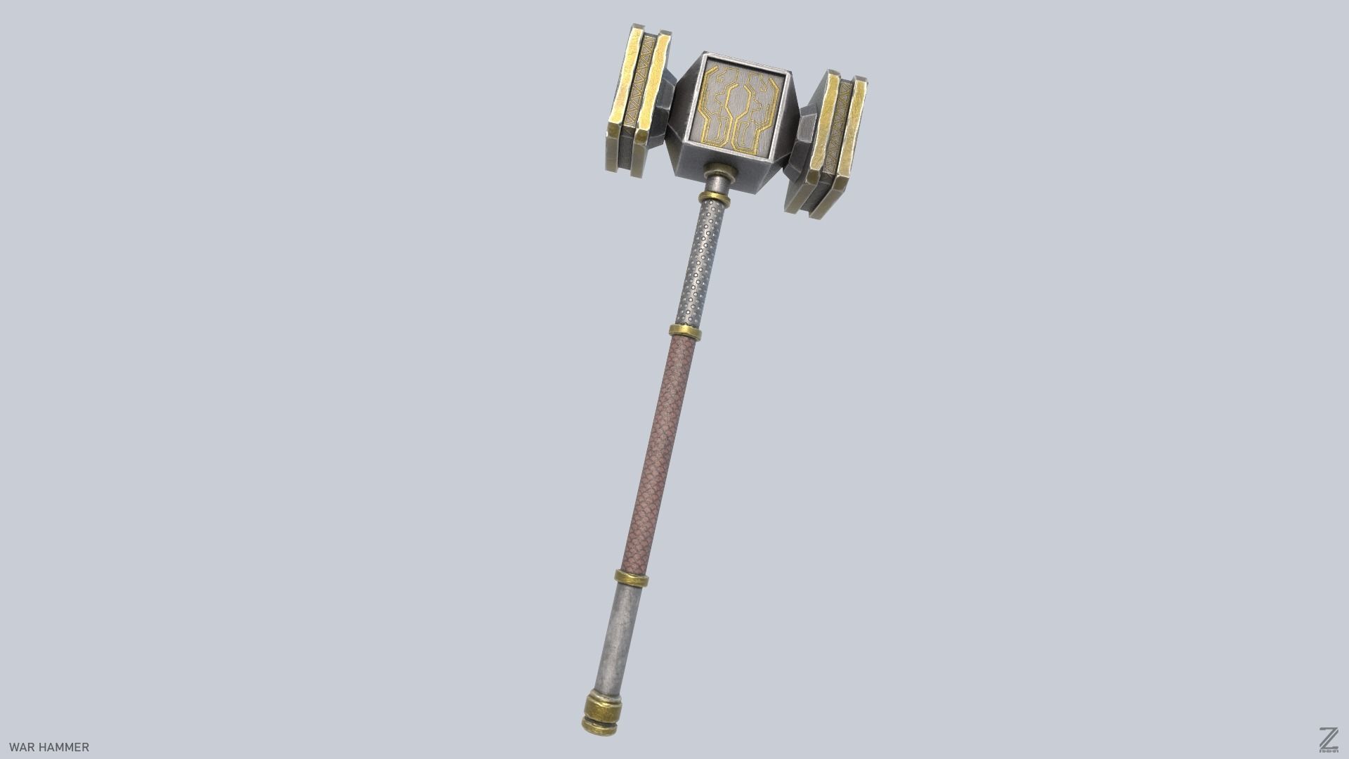 War Hammer Low-poly 3D model_5