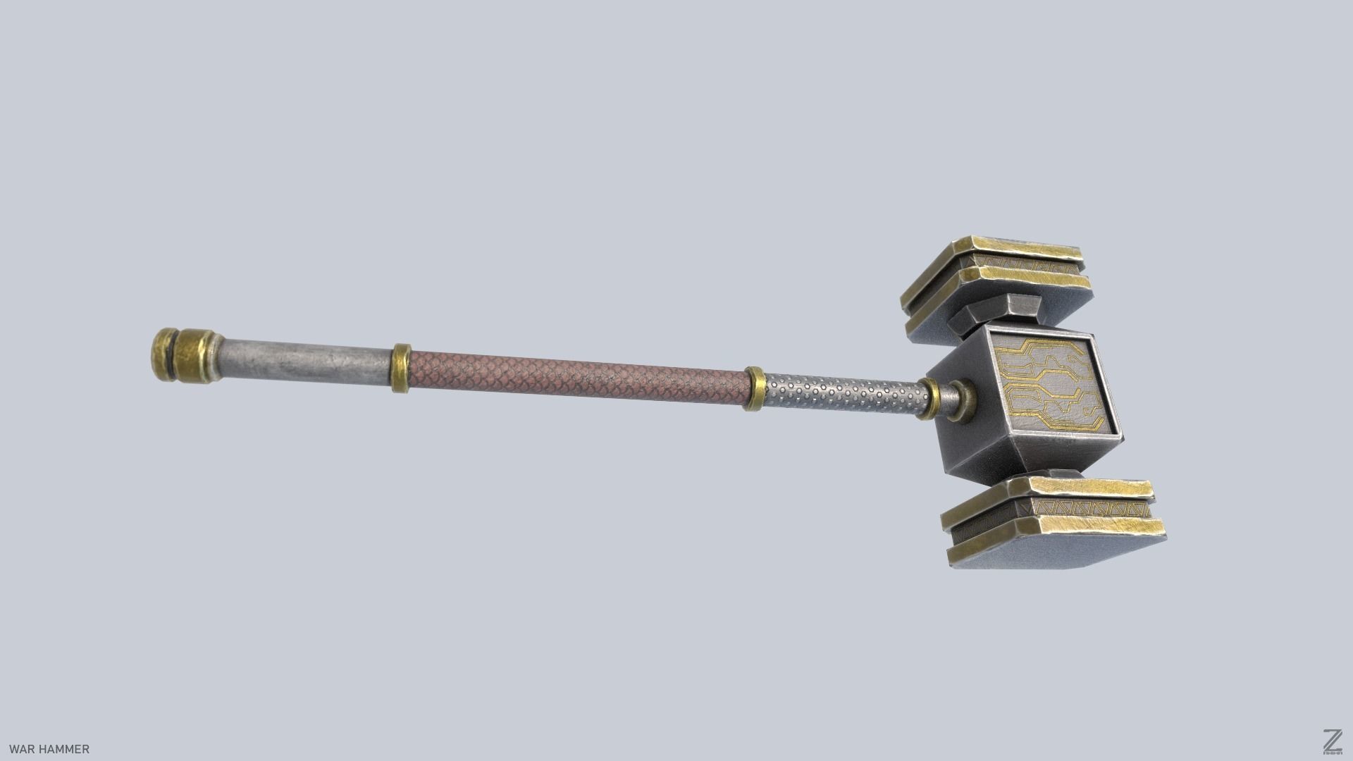 War Hammer Low-poly 3D model_7