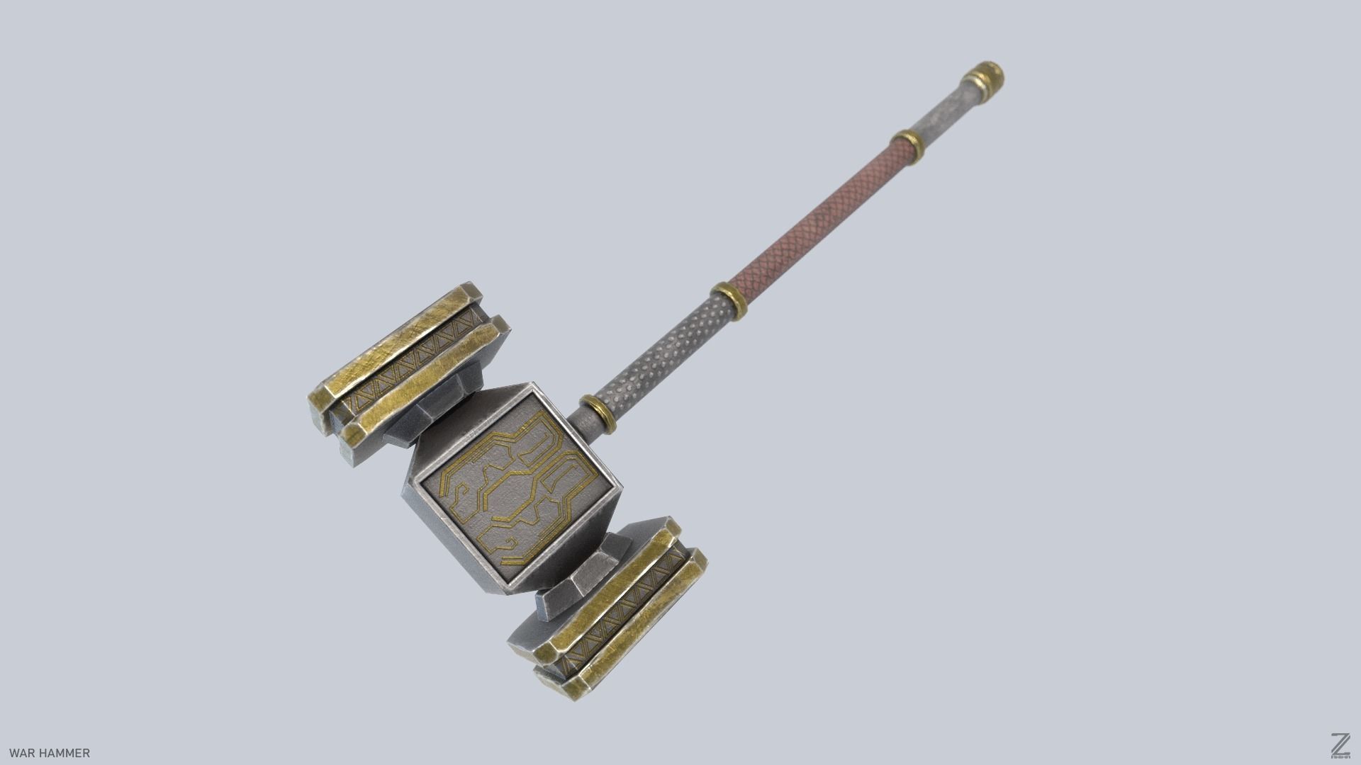 War Hammer Low-poly 3D model_6
