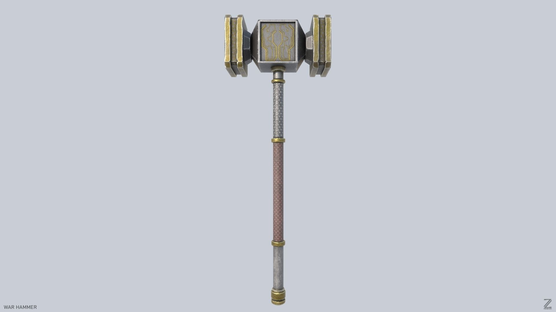 War Hammer Low-poly 3D model_1