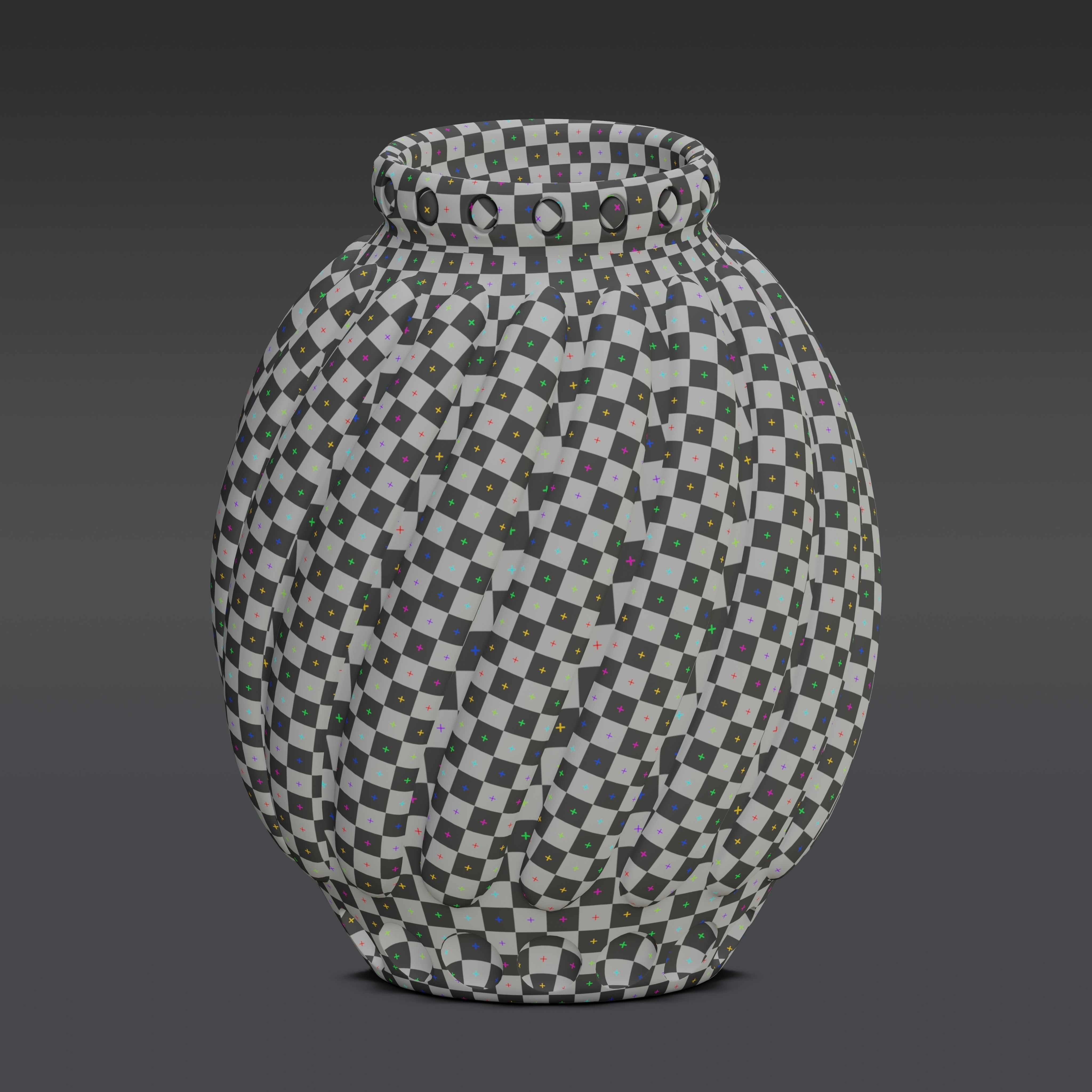 Vase21 gold vase 3D model_8