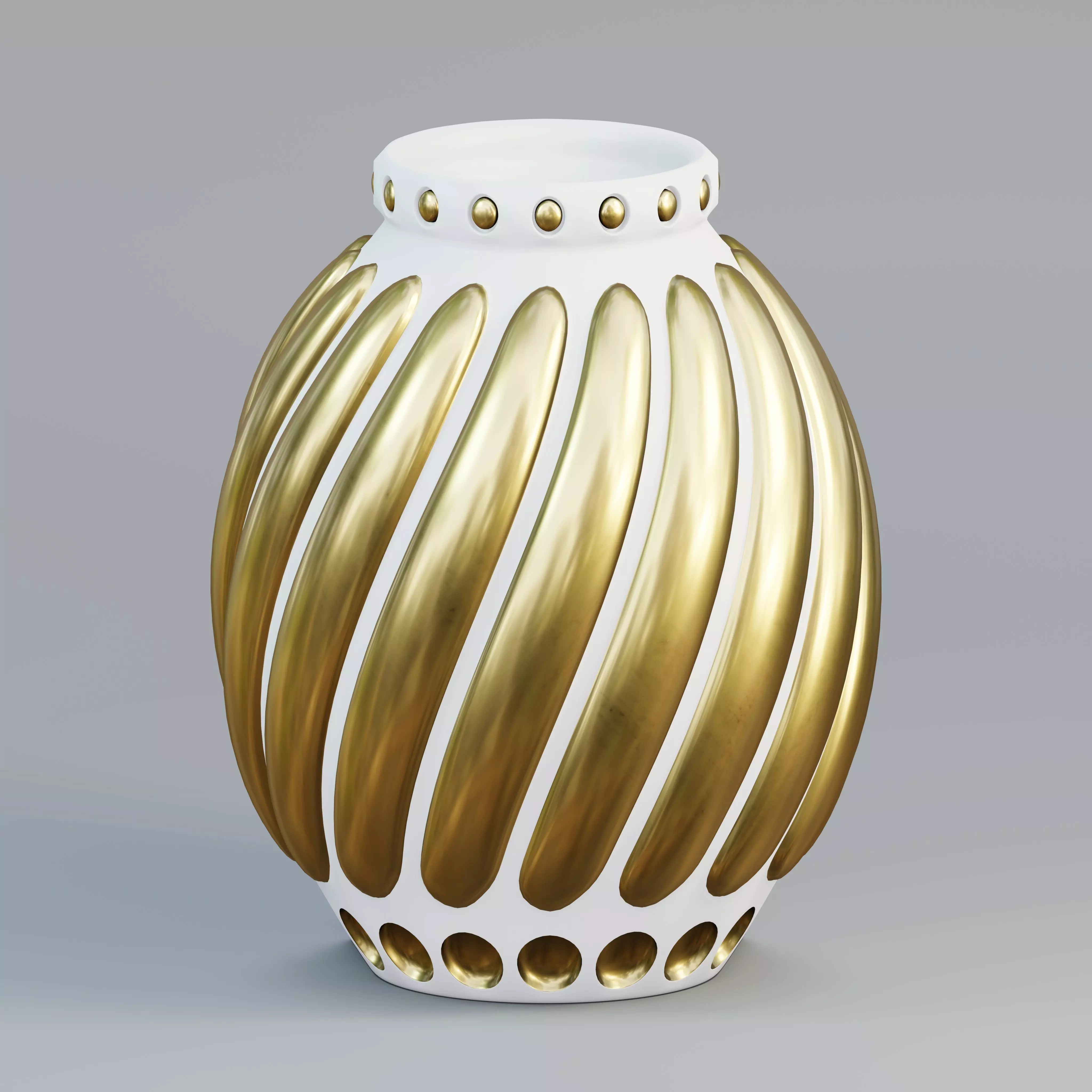 Vase21 gold vase 3D model_0