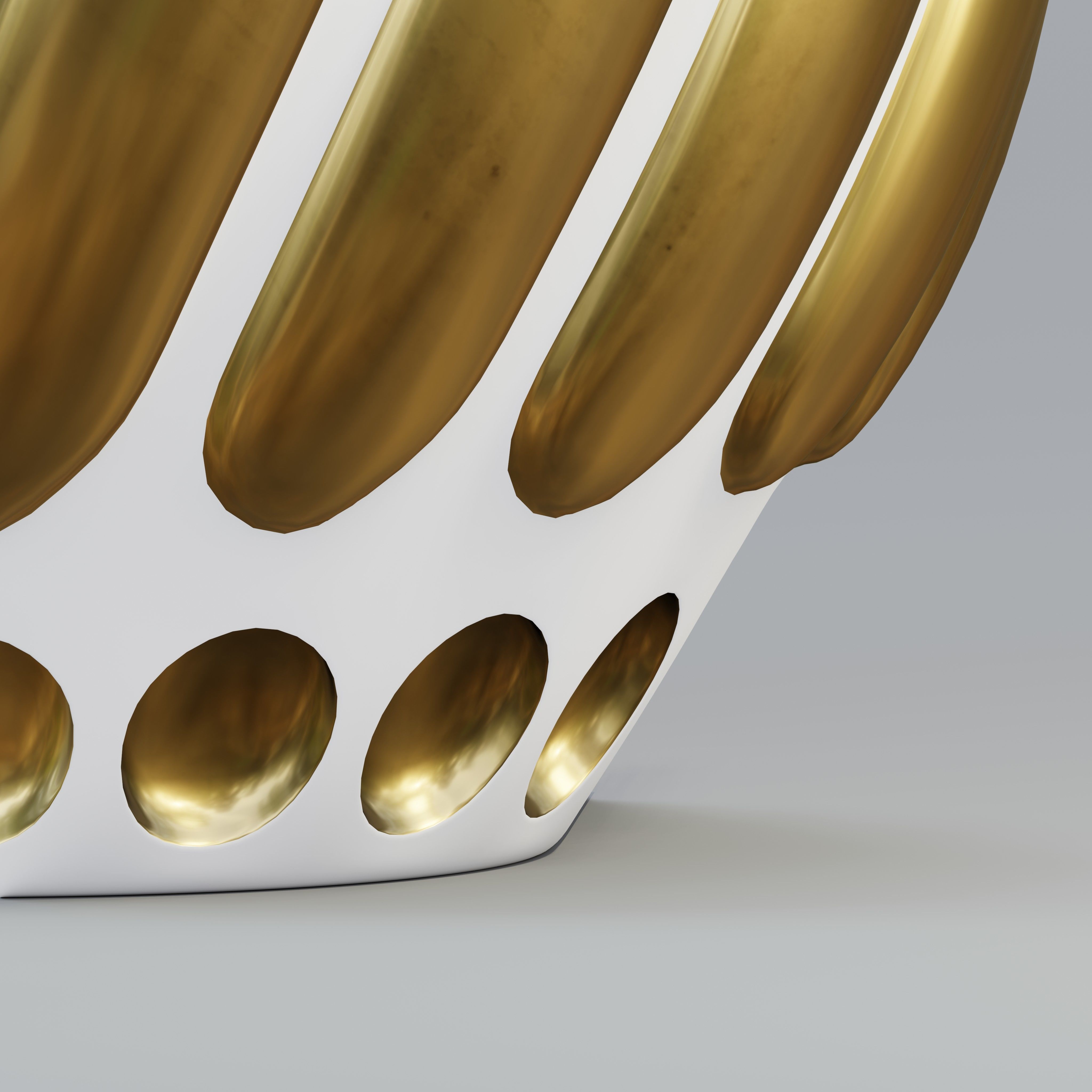 Vase21 gold vase 3D model_3