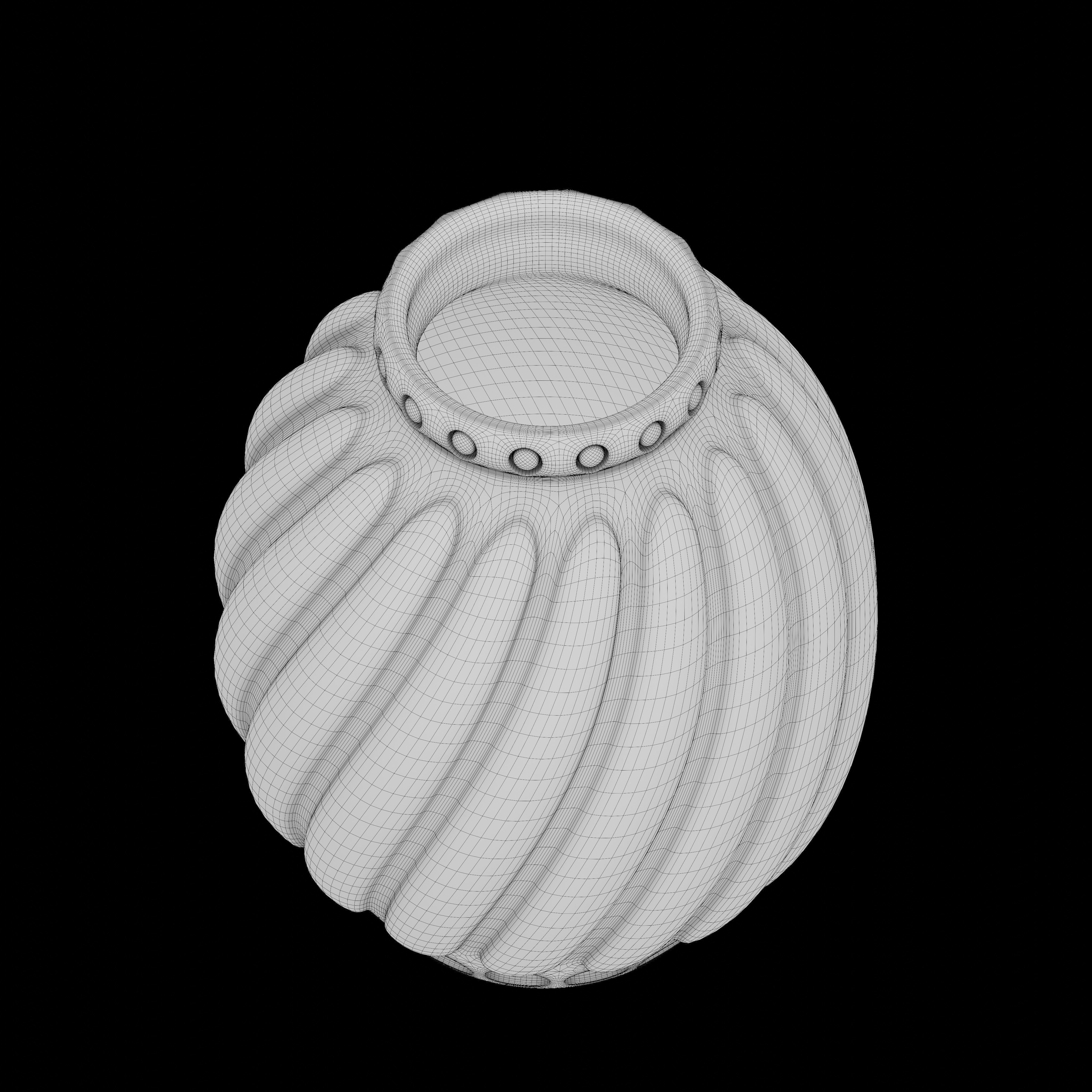 Vase21 gold vase 3D model_5