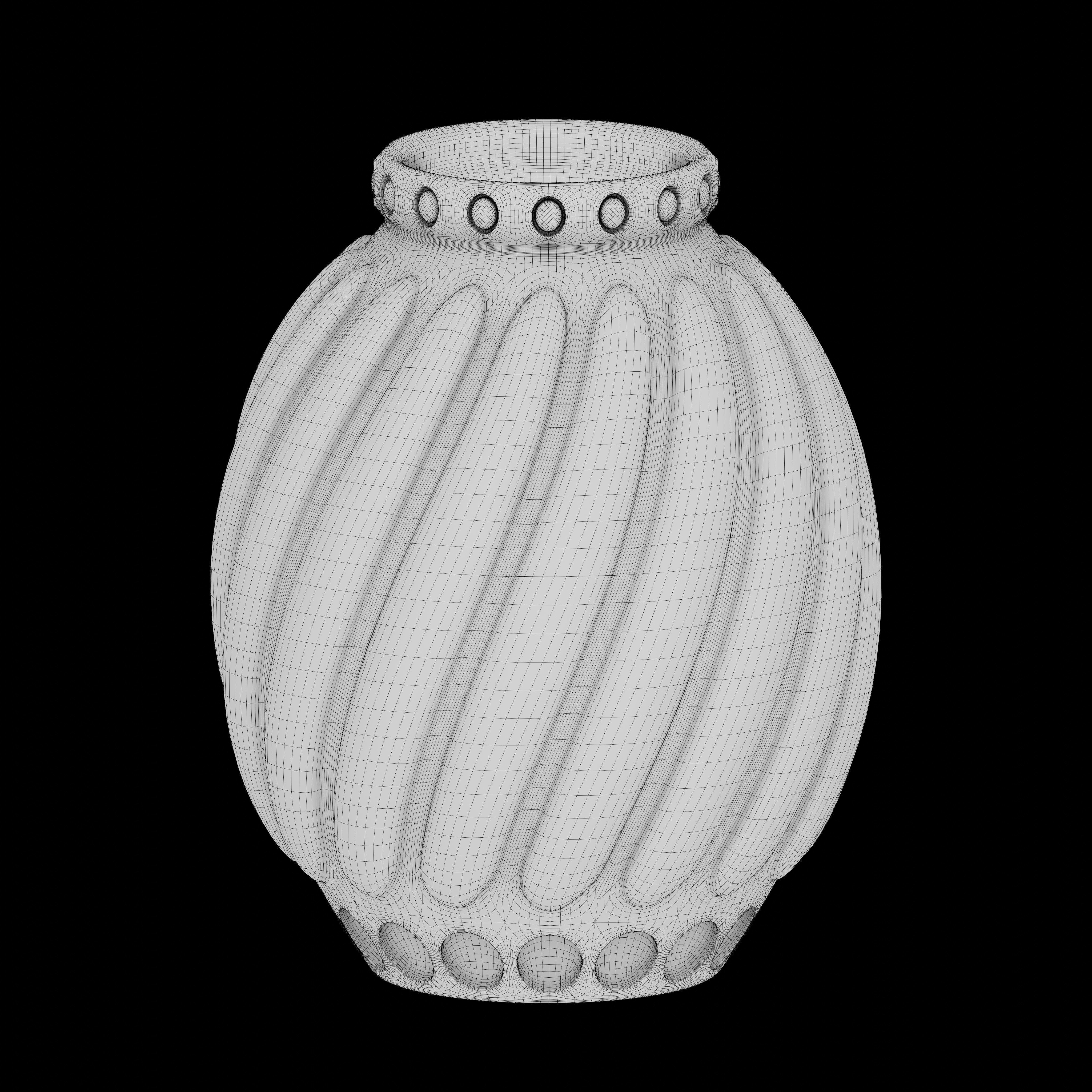 Vase21 gold vase 3D model_4