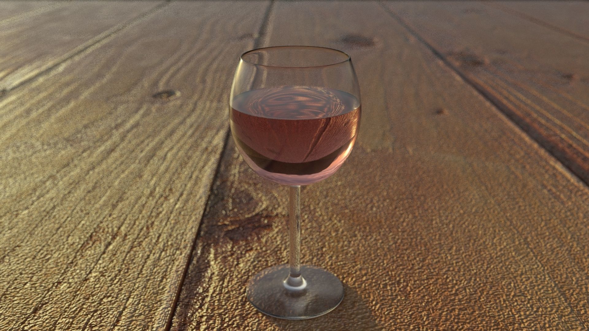 Glass of Wine Low-poly 3D model_5