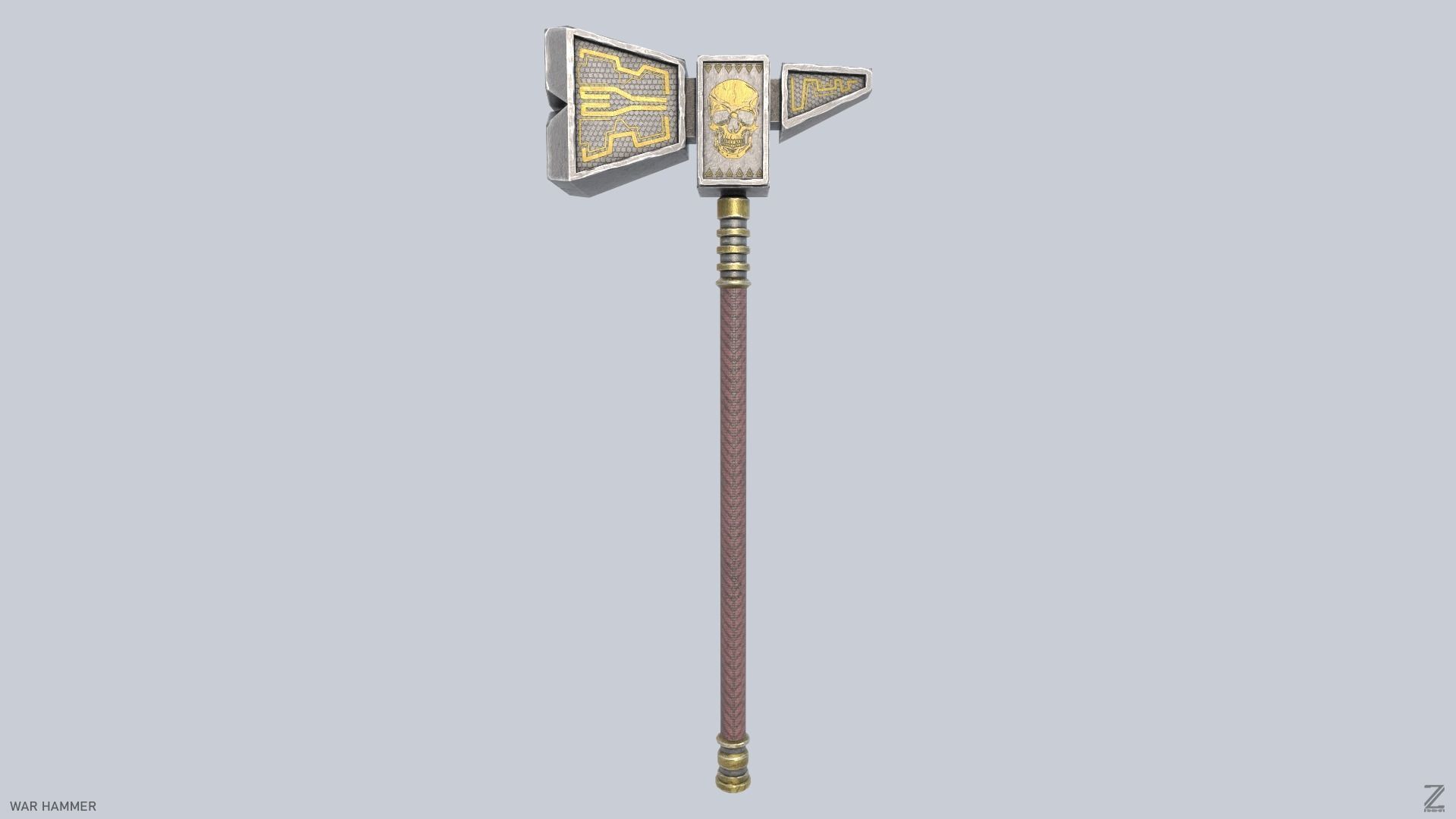 War Hammer Low-poly 3D model_1