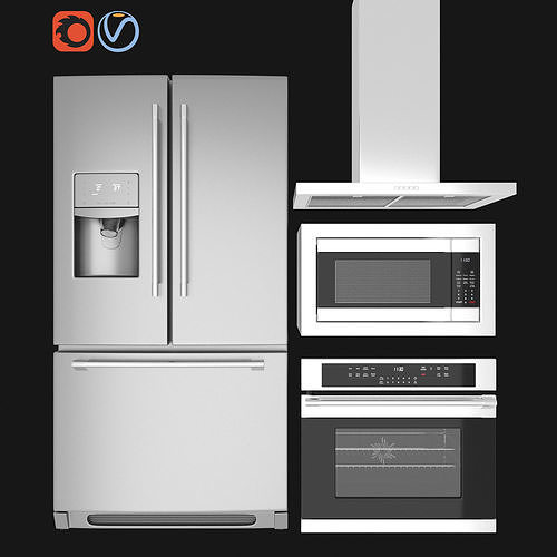 A set of kitchen appliances from IKEA 3D model