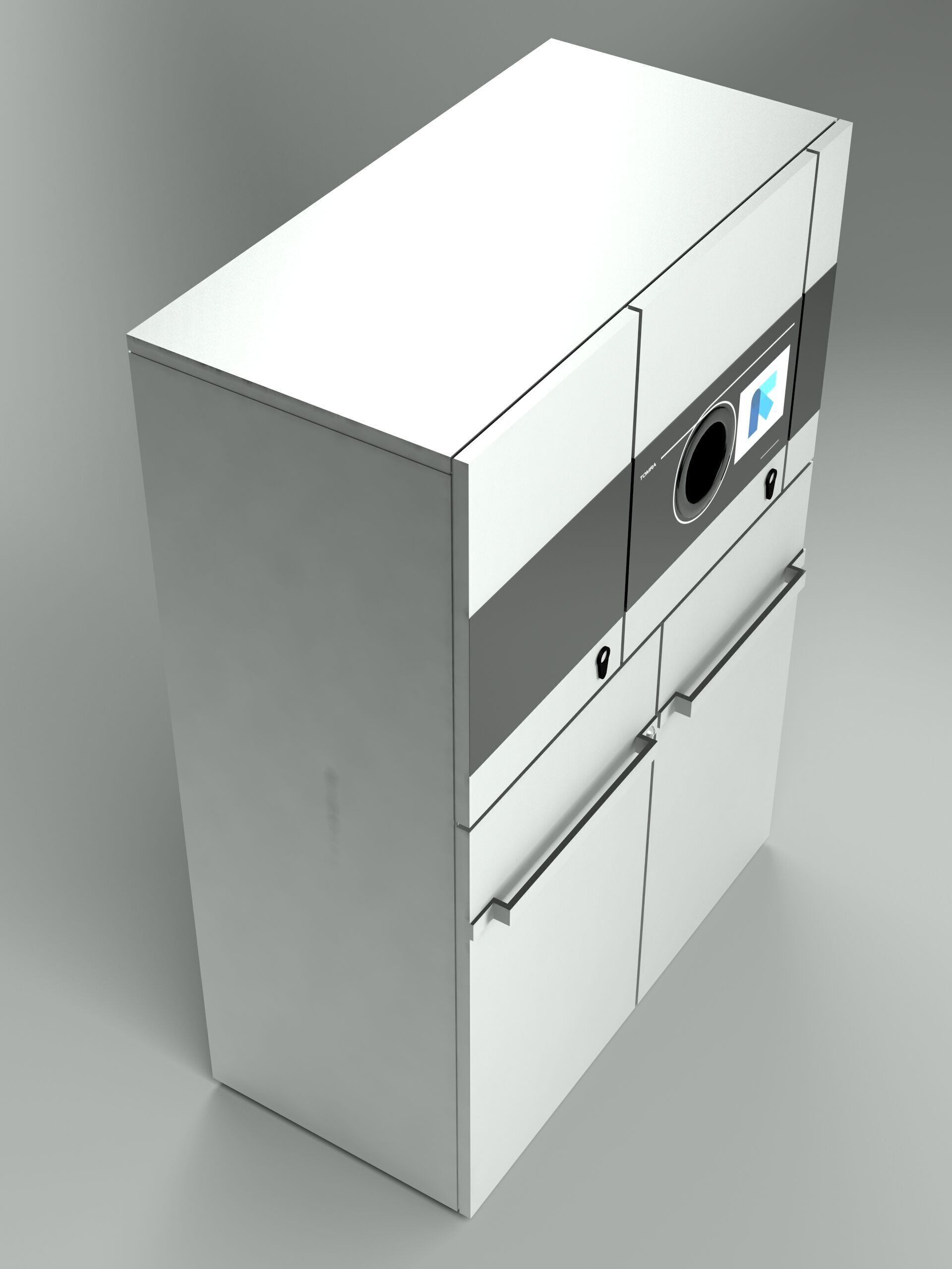 reverse vending machine Tomra T70 3D model_4
