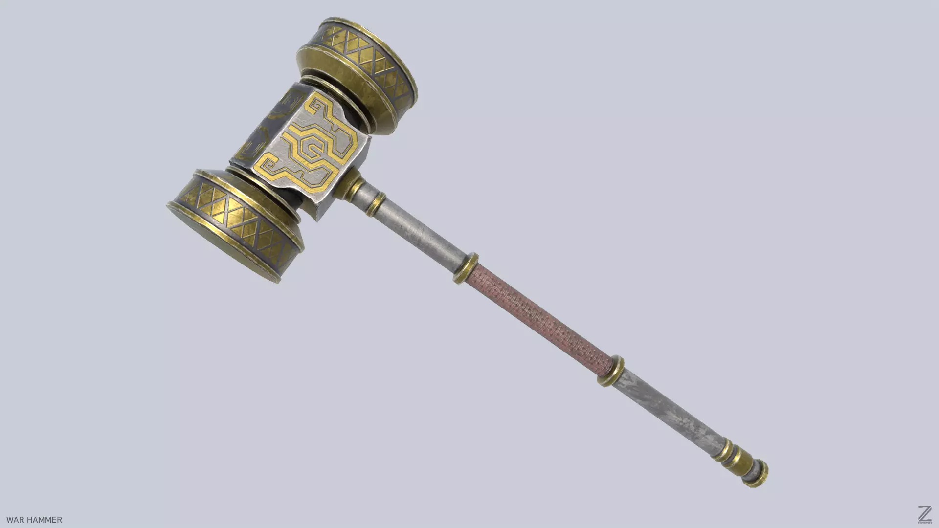 War Hammer Low-poly 3D model_0
