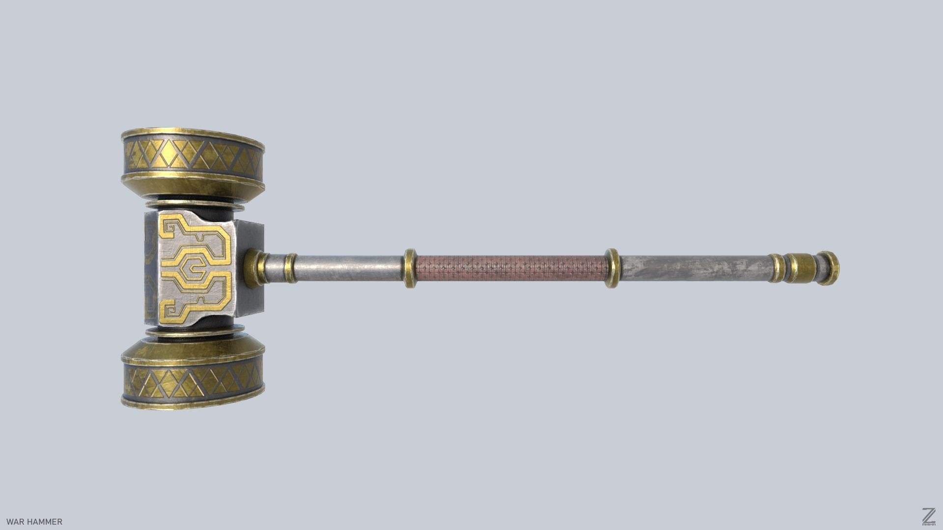 War Hammer Low-poly 3D model_1