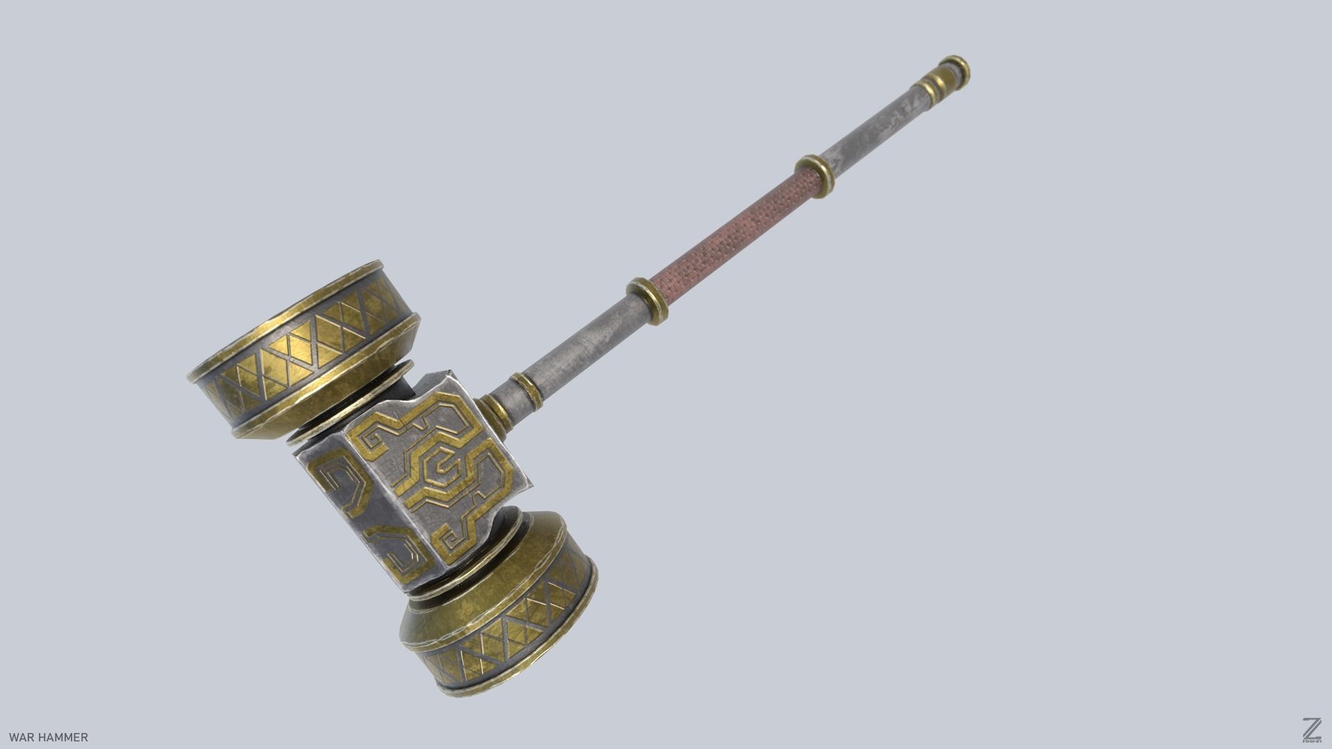 War Hammer Low-poly 3D model_5