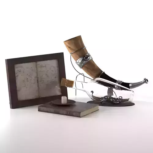 Vikings related decoration set 3D model