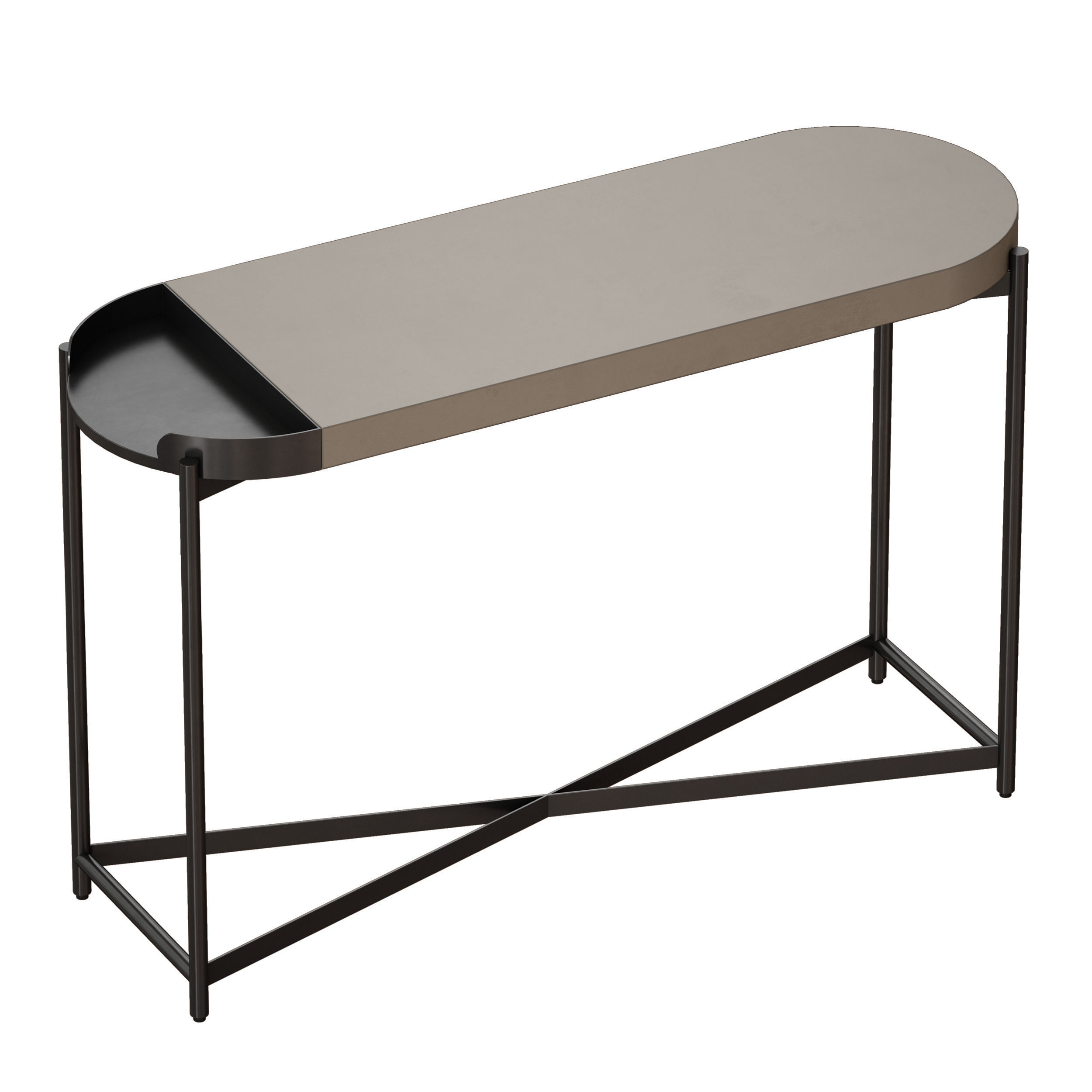 Laurie Grey Console Table Crate and Barrel 3D model_2