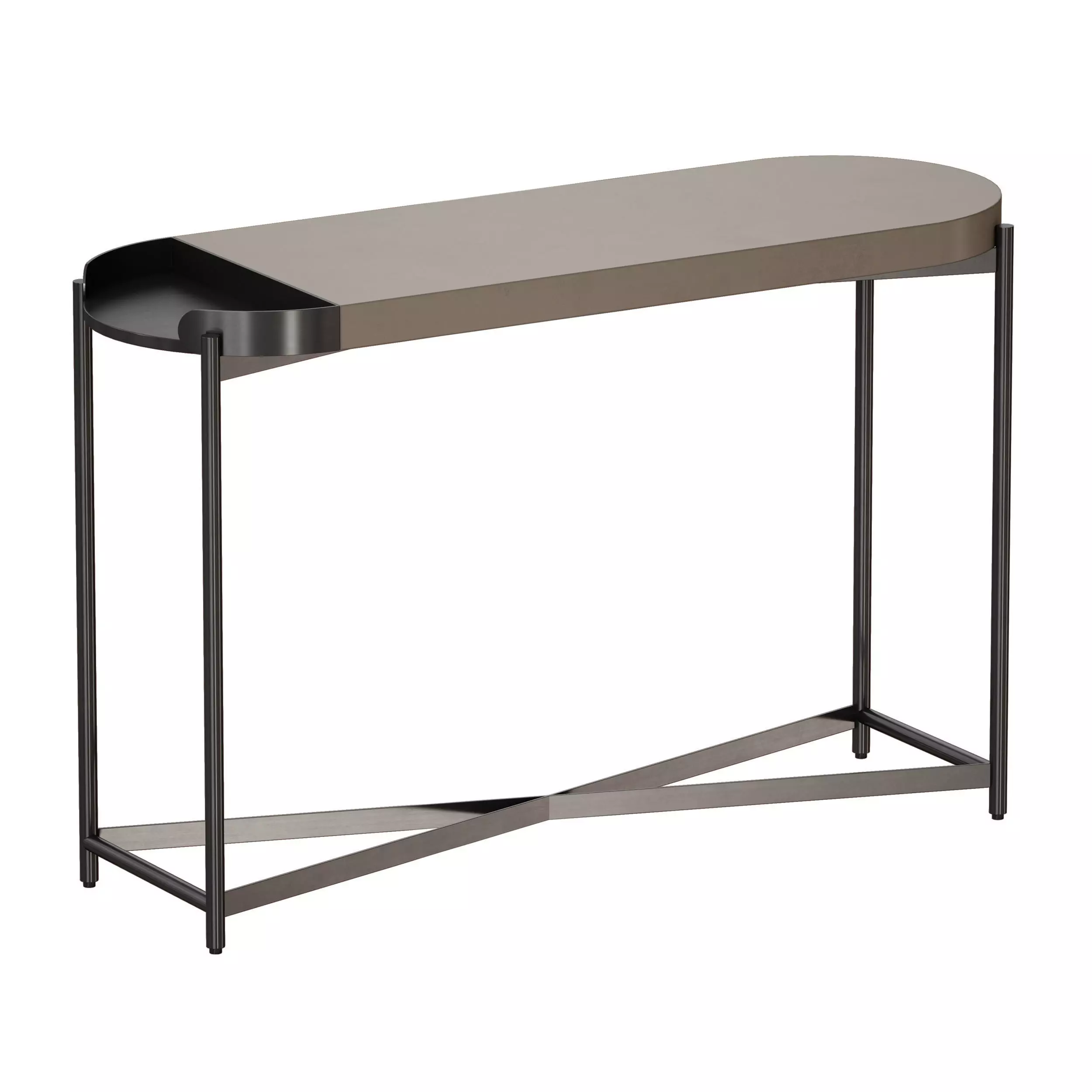 Laurie Grey Console Table Crate and Barrel 3D model_0