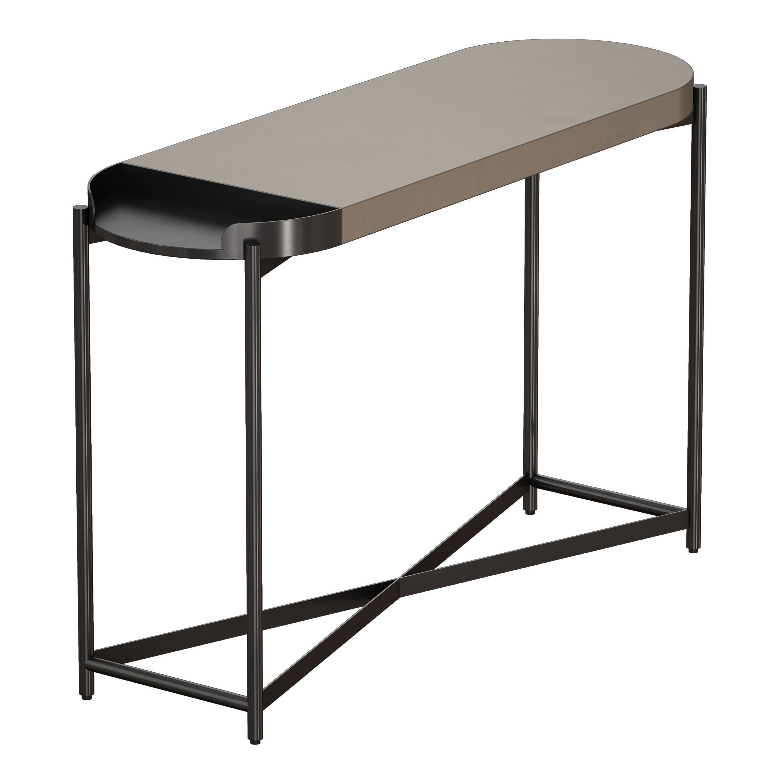 Laurie Grey Console Table Crate and Barrel 3D model_3