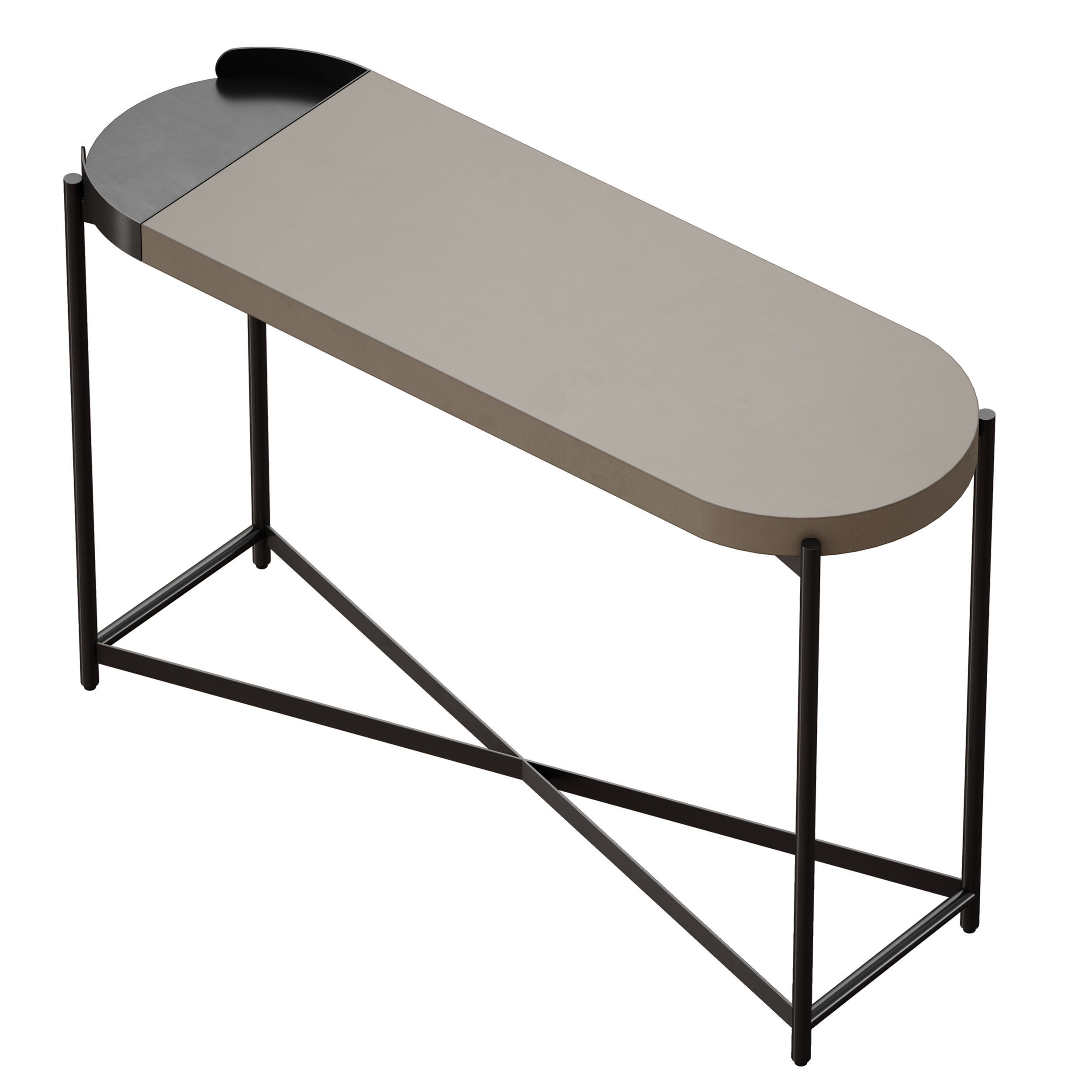 Laurie Grey Console Table Crate and Barrel 3D model_6