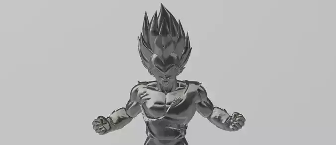 Vegeta dragon ball statue 3D print model