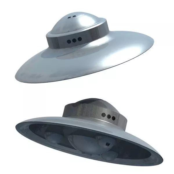 SciFi Classic 1950s UFO 3D model_0