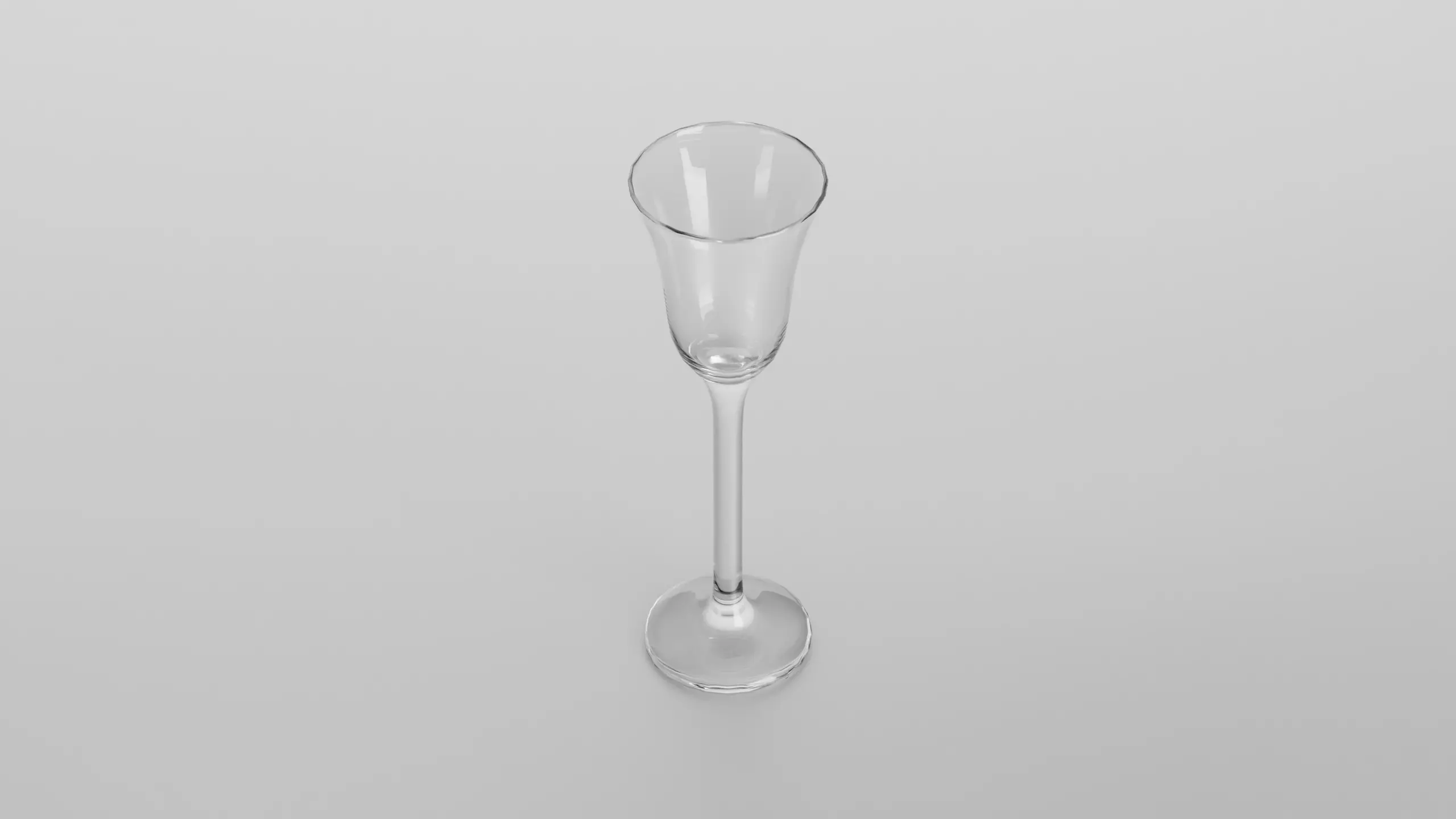 Grappa Acquavite glass Low-poly 3D model