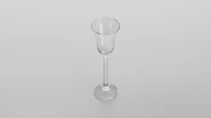 Grappa Acquavite glass Low-poly 3D model