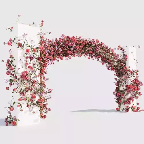 flower wedding arch with flowers