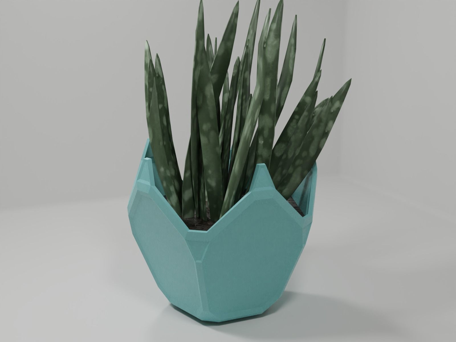 pot planter 100 mm  3D print model_16